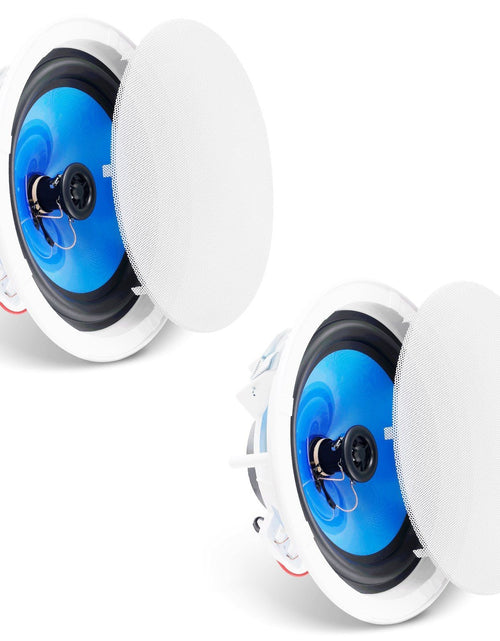 Load image into Gallery viewer, 2 PCs 8 Inch in Ceiling Speakers, 50-Watts, Flush Mount Ceiling &amp; in-Wall Speakers System with 8ΩImpedance 89dB Sensitivity, for Home Kitchen Living Room Bedroom or Covered Outdoor Porches
