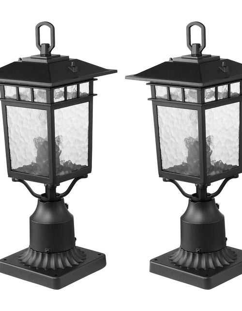 Load image into Gallery viewer, 2 PCs Dusk to Dawn Outdoor Lamp Post Light Fixture 15.75in Pole Pier Mount
