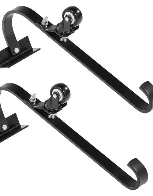 Load image into Gallery viewer, Ladder Roof Hook Stabilizer 2 Pack with Fixed Wheel &amp; Swivel Bar Steel
