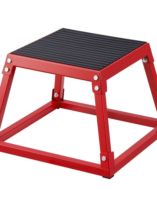 Load image into Gallery viewer, Plyometric Jump Box, 12 Inch Plyo Box, Steel Plyometric Platform and Jumping Agility Box, Anti-Slip Fitness Exercise Step Up Box for Home Gym Training, Conditioning Strength Training, Red
