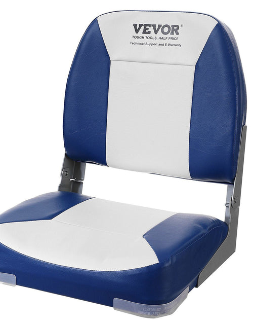 Load image into Gallery viewer, Boat Seat, 18.9" Low Back Boat Seat, Folding Boat Chair with Thickened Sponge Padding and Hinge, Fold-Down Boat Captain Chair for Fishing Boat, Sightseeing Boat, Speedboat, Canoe, 1-Piece
