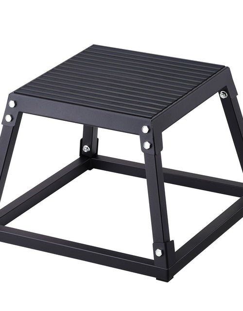 Load image into Gallery viewer, Plyometric Jump Box, 12 Inch Plyo Box, Steel Plyometric Platform and Jumping Agility Box, Anti-Slip Fitness Exercise Step Up Box for Home Gym Training, Conditioning Strength Training, Black
