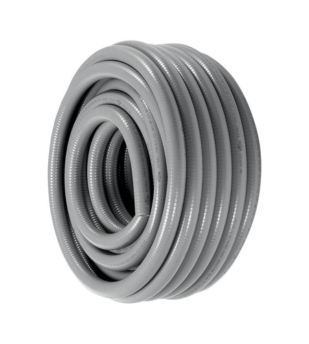 1-Inch Flexible Electrical Conduit, 100 ft, PVC Liquid-Tight Conduit Non-Metallic with 5 Straight and 5 90-Degree Conduit Connector Fittings, for Air Conditioning Motor Controller Pump, IP65