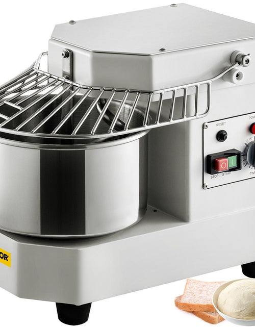 Load image into Gallery viewer, Commercial Food Mixer, 8.5Qt Capacity, 450W Dual Rotating Dough Kneading Machine with Food-grade Stainless Steel Bowl, Security Shield &amp; Timer Included, Baking Equipment for Restaurant Pizzeria
