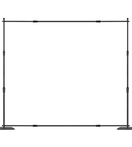 10ft x 10ft Pipe and Drape Kit, Heavy Duty Backdrop Stand with Carbon Steel Base, Adjustable Backdrop Support with 6 Clamps and A Carry Bag for Wedding, Party, Event, Photography, and Exhibition