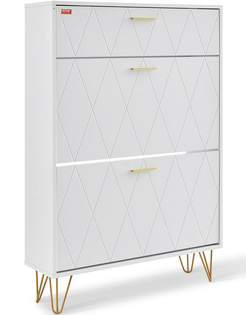 Load image into Gallery viewer, Shoe Cabinet with 3 Flip Drawers, Shoe Storage Cabinet for Entryway, Free Standing Shoe Storage Organizer for Heels, Boots, Slippers in Hallway, Living Room
