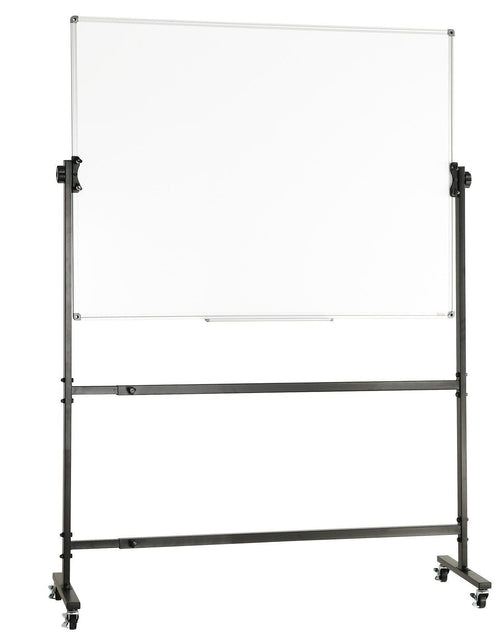 Load image into Gallery viewer, Rolling Whiteboard, 48x32 inch Double-Sided Magnetic Mobile Whiteboard, 360° Reversible Adjustable Height Dry Erase Board with Wheels &amp; Movable Tray for Office School
