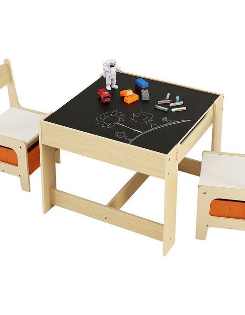 Load image into Gallery viewer, Kids Table and Chair Set, Wooden Activity Table with Storage Space and Boxes, Kids Play Table for Toddlers Art, Craft, Reading, Learning
