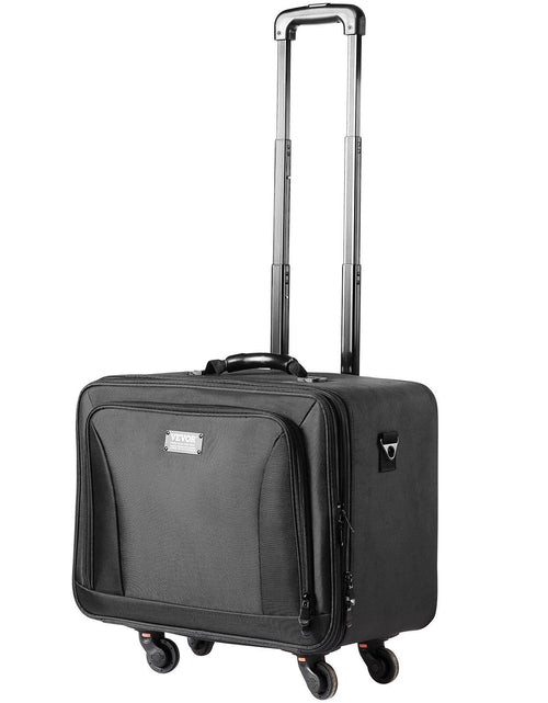 Load image into Gallery viewer, Rolling Makeup Train Case Large Storage 3 Tiers, Convenient Carry With Handle, Wheels, Strap, Professional Makeup Storage Organizer Box Make Up Carrier Waterproof Oxford, Black
