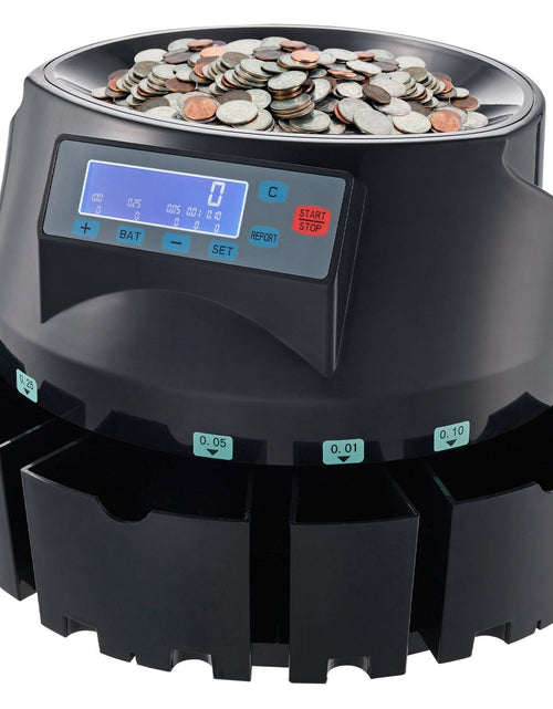 Load image into Gallery viewer, USD Coin Sorter Coin Counter Wrapper and Roller 300 Coins/min LCD Display

