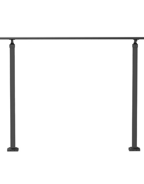 Load image into Gallery viewer, Handrails for Outdoor Steps, Fit 3-5 Steps Outdoor Stair Railing, Wrought Iron Handrail, Flexible Front Porch Hand Rail, Black Transitional Hand railings for Concrete Steps or Wooden Stairs
