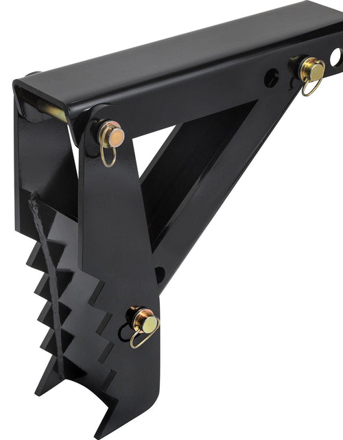 Load image into Gallery viewer, 18" Backhoe Thumb, 1/2" Teeth Thickness Heavy Duty Excavator Thumb, Black Steel Weld On Thumb Attachments with 12mm Bolt-On Design Adjustable Mechanical Thumb for Backhoe/Excavator
