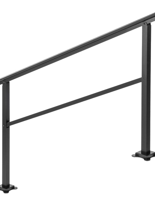 Load image into Gallery viewer, Outdoor Handrail 165LBS Load Handrail Outdoor Stairs Aluminum Stair Handrail 60 x 35" Outdoor Stair Railing Transitional Range from 0 to 30° Staircase Handrail Fits 4-5 Steps with Screw Kit
