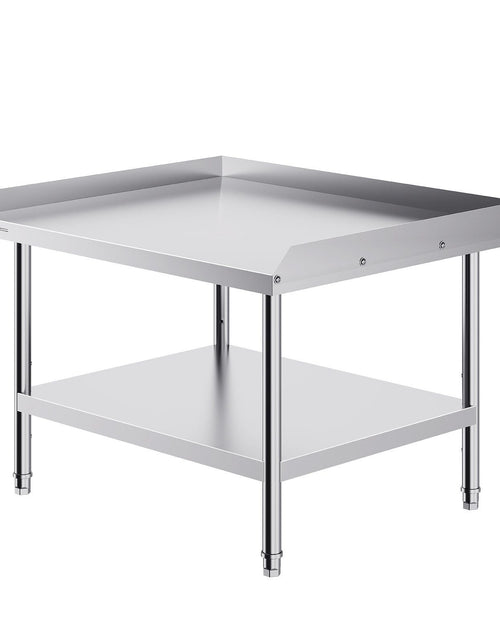 Load image into Gallery viewer, Stainless Steel Work Table, 30 x 36 x 26 Inch Commercial Food Prep Worktable, 3-Sided Backsplash Heavy Duty Prep Worktable, Metal Work Table with Adjustable Height for Restaurant Home Hotel
