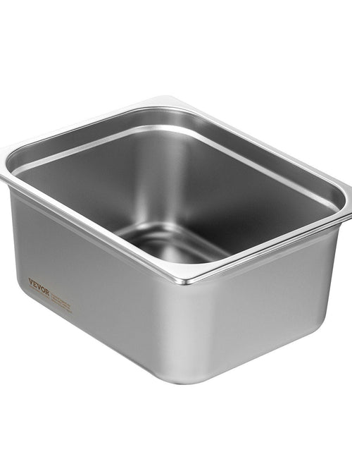 Load image into Gallery viewer, 6 Pack Hotel Pans, 1/2 Size Anti-Jam Steam Pan, 0.8mm Thick Stainless Steel Restaurant Steam Table Pan, 6-Inch Deep Commercial Table Pan, Catering Storage Food Pan, for Industrial &amp; Scientific
