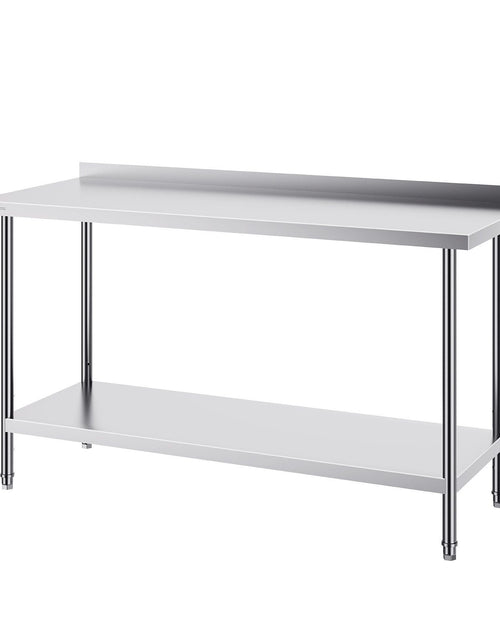 Load image into Gallery viewer, 24 x 60 x 36 Inch Stainless Steel Work Table, Commercial Food Prep Worktable Heavy Duty Prep Worktable, Metal Work Table with Adjustable Height for Restaurant, Home and Hotel
