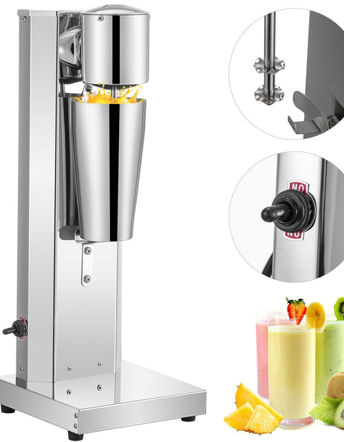 Load image into Gallery viewer, Milkshake Maker Kit, Stainless Steel Electric Milkshake Maker, 180W Milkshake Machine, Single Head Classic Milkshake Maker with 800ml Cup, Silver Milkshake Maker Machine, 2 Speed Adjustable
