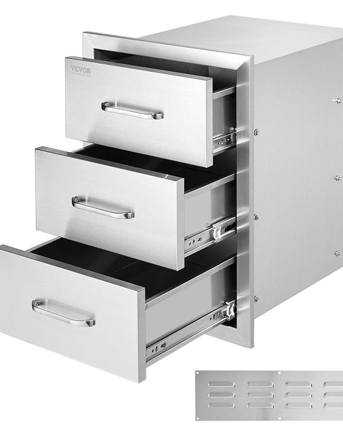 Load image into Gallery viewer, Chest of Drawers 16x21.5x18 inch Stainless Steel 201
