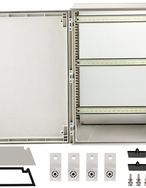 Load image into Gallery viewer, NEMA Steel Enclosure, 24 x 16 x 9'' NEMA 4X Fiberglass Electrical Box, IP66 Waterproof &amp; Dustproof, Outdoor/Indoor Electrical Junction Box, with Mounting Plate(60 x 40 x 23 cm)
