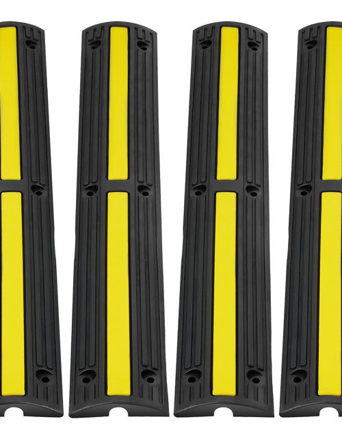 Load image into Gallery viewer, 4 PCs 39'' Cable Protector Ramp 18000 lbs Speed Bump Floor Cable Protector

