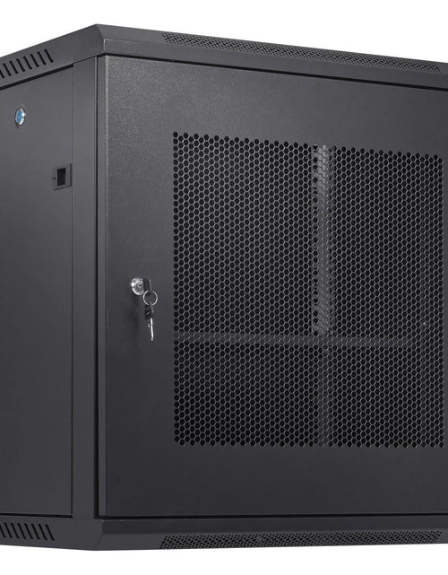 Load image into Gallery viewer, 12U Wall Mount Network Server Cabinet, 15.5'' Deep, Server Rack Cabinet Enclosure, 200 lbs Max. Ground-mounted Load Capacity, with Locking Door Side Panels, for IT Equipment, A/V Devices
