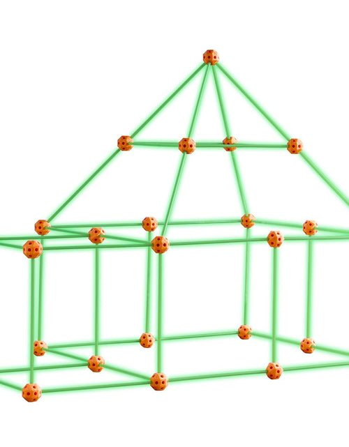 Load image into Gallery viewer, Glow In The Dark! Christmas Gift! Tent Fort Building Kit for Kids Glow In The Dark STEM Construction Toy 85P
