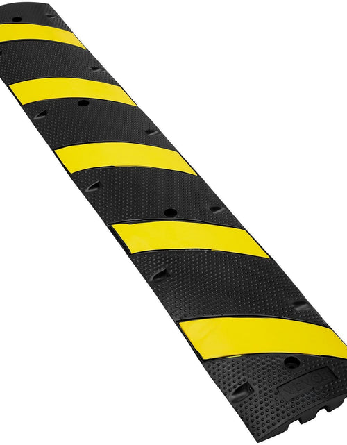 Load image into Gallery viewer, 72'' Rubber Speed Bump 2 Channel 22000 lbs Load Heavy Duty Speed Hump
