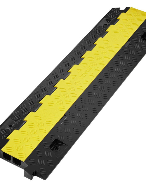 Load image into Gallery viewer, 2 Channel Cable Protector Ramp 22000 lbs Load TPU Wire Cable Cover Ramp
