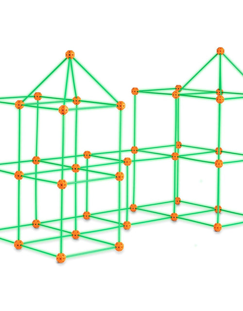 Load image into Gallery viewer, Glow In The Dark! Christmas Gift! Tent Fort Building Kit for Kid Glow In The Dark STEM Construction Toy 140P

