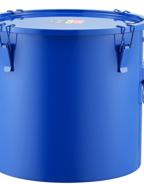 Load image into Gallery viewer, Fryer Grease Bucket, 10 Gal Oil Disposal Caddy Carbon Steel Fryer Oil Bucket with Rust-Proof Coating, Oil Transport Container with Lid, Lock Clips, Filter Bag for Hot Cooking Oil Filtering, Blue

