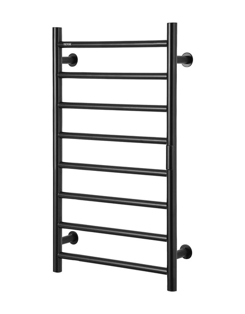 Load image into Gallery viewer, 8 Bars Towel Warmer Rack Wall Mounted Heated Towel Rack for Bathroom Black
