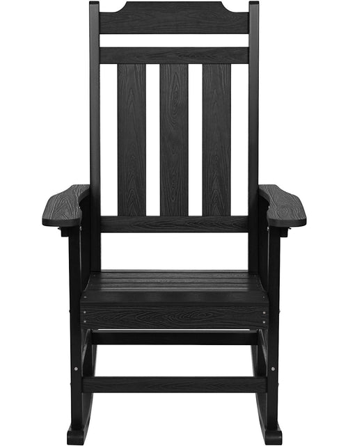 Load image into Gallery viewer, Porch Rocker HIPS Outdoor Rocking Chair High Back 1 pcs 400 lbs Weight
