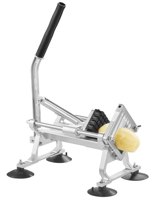 Load image into Gallery viewer, Commercial Vegetable Slicer, 1/2 inch Fruit Slicer, Stainless Steel and Aluminum Alloy Vegetable Cutter Slicer Machine, Manual Slicer with Non-slip Feet, for Radishes, Onions, Potatoes, Lemons

