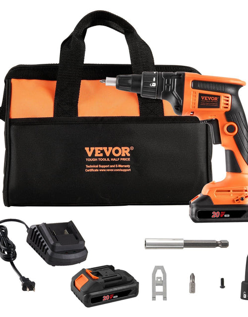 Load image into Gallery viewer, Drywall Screw Gun, 20V Max Drywall Screwgun, 4200RPM Brushless Cordless Drywall Gun Kit with 2 Battery Packs, Charger, Belt Clip, and Tool Bag, Forward and Reverse Adjustable, Built-in LED Light
