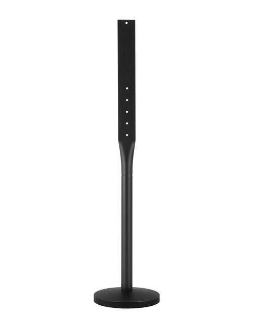 Load image into Gallery viewer, Cast Iron Sign Post, 4 ft Portable Heavy Duty Steel Post Sign Holder with Hard Plastic Base &amp; Wheels, U-Channel Sign Stand for Garden, Courtyard, Farm or Traffic Intersection, Black
