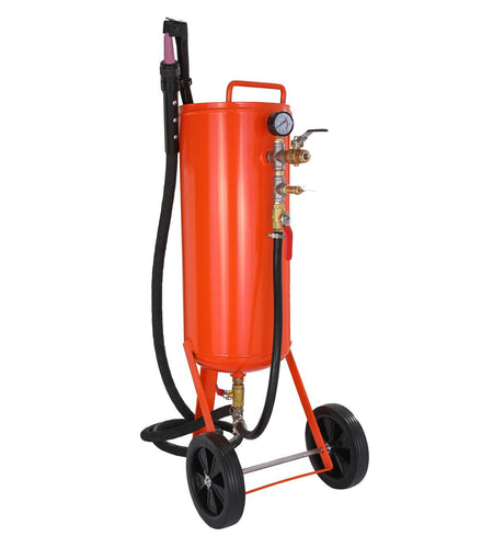 10 Gallon Heavy-Duty Sand Blaster, 60-110 PSI High Pressure Sandblaster, Portable Abrasive Blasting Tank, Air Sand Blasting Kit with 2 Ceramic Nozzles & 7.5ft Hose for Stain, Rust, Paint Removal
