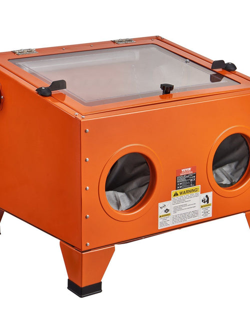 Load image into Gallery viewer, 25 Gallon Sandblasting Cabinet, 40-120PSI Portable Benchtop Sand Blasting Cabinet, Heavy Duty Steel Sand Blaster with Blasting Gun &amp; 4 Ceramic Nozzles for Paint, Stain, Rust Removal

