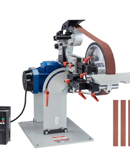 Load image into Gallery viewer, Belt Grinder Sander 72 x 2-Inch Belt Polisher with VFD 3 Grinding Moulds
