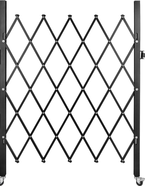 Load image into Gallery viewer, Single Folding Security Gate, 5.1'H x 5.9'W (61 x 71 inch)Folding Door Gate, Steel Accordion Security Gate, Flexible Expanding Security Gate, 360° Rolling Barricade Gate, Scissor Gate
