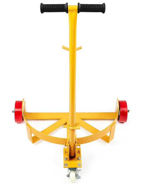 Load image into Gallery viewer, 55 Gallon Drum Dolly, 1200 lbs Load Capacity, Barrel Dolly Cart Drum Caddy Round Dolly Steel Low Profile, Heavy Duty Steel Frame with Adjustable Handle 3 Wheels, for Workshop Factory Warehouse

