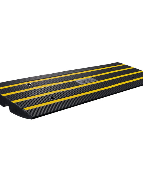 Load image into Gallery viewer, Rubber Curb Ramp for Driveway 1 Pack, 15T Heavy Duty Sidewalk Curb Ramp, 2.6" Rise Height Cable Cover Curbside Bridge Ramp for Garage for Low Cars, Wheelchairs
