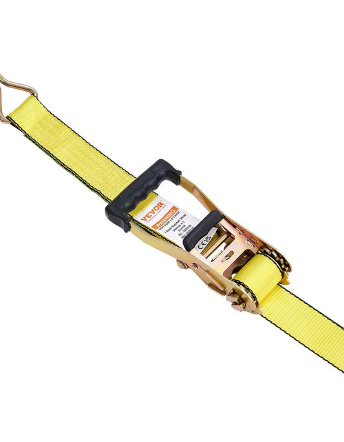 Load image into Gallery viewer, Ratchet Tie Down Straps (4PK), 10000 lb Break Strength, Double J Hook Includes 4 Premium 2" x 27' Rachet Tie Downs with Padded Handles, for Moving Securing Cargo, Appliances, Lawn Equipment
