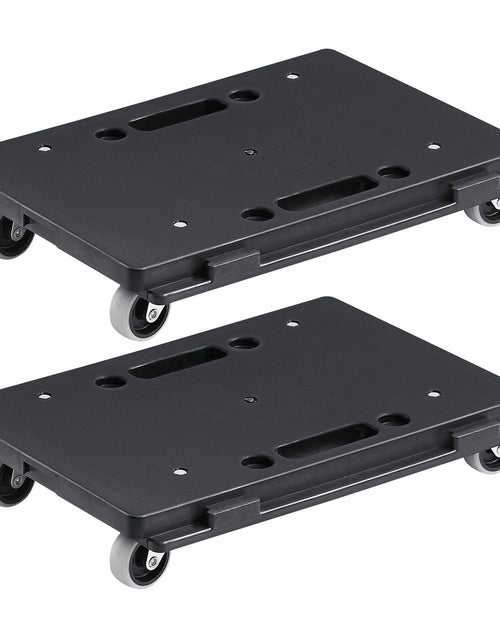 Load image into Gallery viewer, Furniture Dolly, 500 lbs Capacity Each Count, Furniture Mover with Wheels, Portable Moving Rollers 4 Wheels Heavy Duty, Small Flat Dolly Cart with Interlocking for Heavy Furniture, 2 Pack, Black
