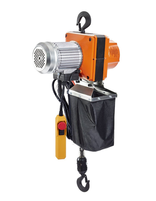 Load image into Gallery viewer, Electric Chain Hoist, 2200 lbs/1 ton Capacity, 10 ft Lifting Height, 10 ft/min Speed, 120V, Single Phase Overhead Crane with G100 Chain, 10 ft Wired Remote Control for Garage, Shop, Hotel, Home
