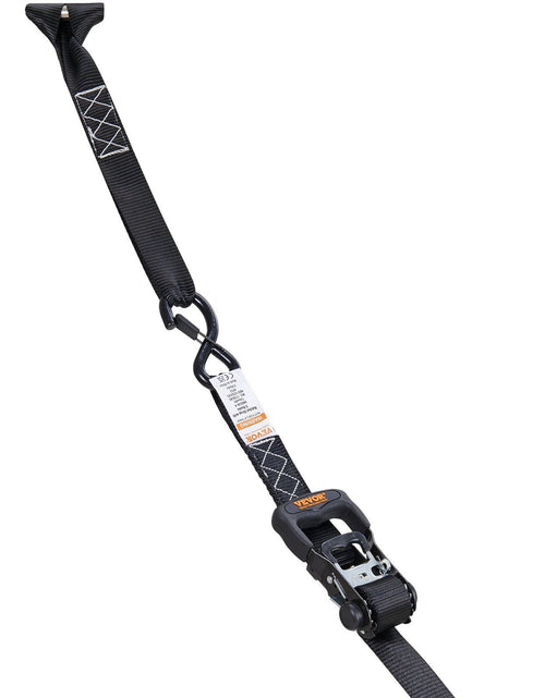 Load image into Gallery viewer, Ratchet Tie Down Straps (4PK), 5208 lb Max Break Strength, Includes 4 Premium 1.6" x 8' Rachet Tie Downs with Padded Handles, for Moving Securing Cargo, Appliances, Lawn Equipment, Motorcycle

