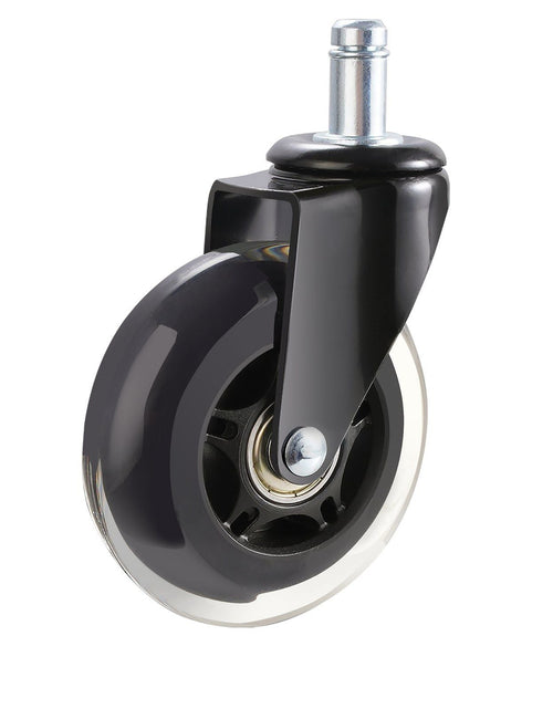 Load image into Gallery viewer, Office Chair Wheels, Set of 5, 3 inch Caster Wheels Replacement for Hardwood Floors and Carpet, Heavy Duty Computer Gaming Desk Casters with 130 lbs Load Capacity, Universal Fit for Most Chairs
