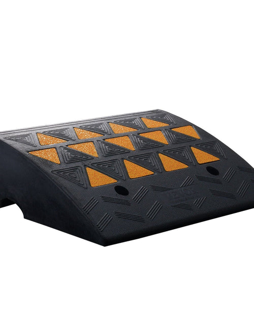 Load image into Gallery viewer, Rubber Curb Ramp 6" Rise Height Sidewalk Curb Ramp, 14.6" Width 19.3" Length Driveway Ramp for Curb, 15T Heavy Duty Rubber Ramp for Forklifts, Trucks, Buses, Cars, Wheelchairs, Bikes
