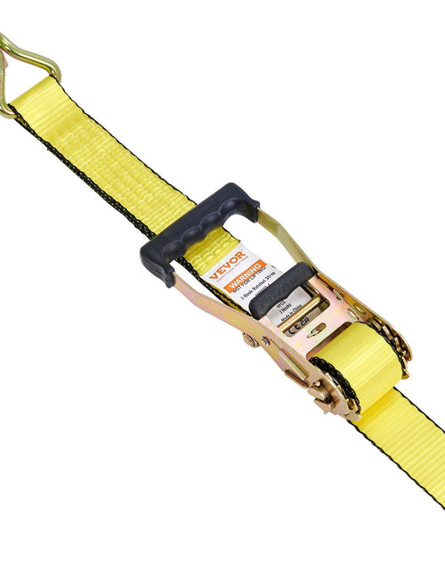 Load image into Gallery viewer, Ratchet Tie Down Straps (4PK), 5000 lb Break Strength, Double J Hook Includes 4 Premium 2" x 15' Rachet Tie Downs with Padded Handles, for Moving Securing Cargo, Appliances, Lawn Equipment
