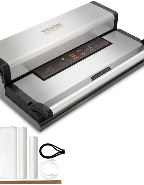 Load image into Gallery viewer, Vacuum Sealer Machine, 95Kpa 350W Powerful Dual Pump and Dual Sealing, Dry and Moist Food Storage, Automatic and Manual Air Sealing System with Built-in Cutter, with Seal Bag and External Hose
