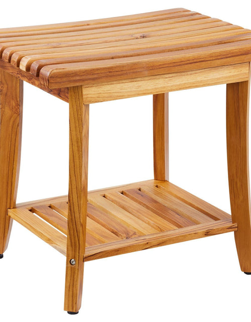 Load image into Gallery viewer, Teak Shower Bench 20 x 14.3 x 17.9 in Wood Shower Stool Chair for Bathroom
